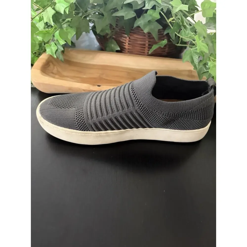 CLOSET CLEANOUT DUNES Memory Foam, Gray Knit Slip-On Shoes, Sz 9 M